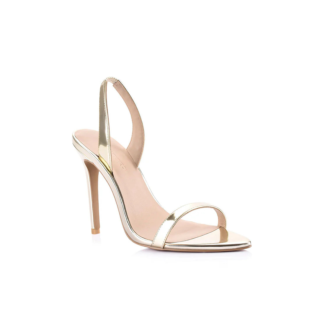 Cassie Slingback Sandal Gold Metallic Patent | Lana Wilkinson