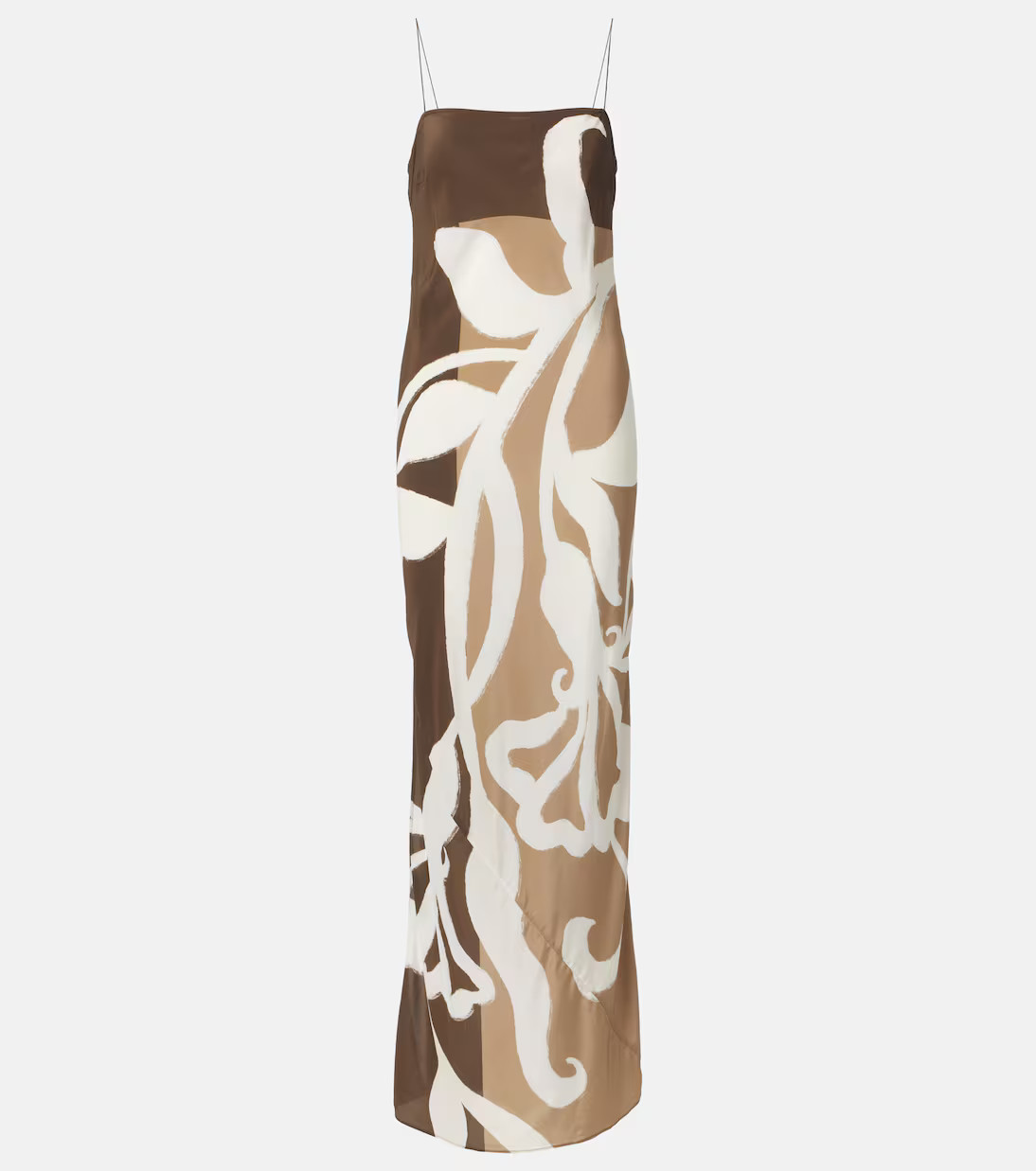 Floral printed silk satin maxi dress | Mytheresa (UK)