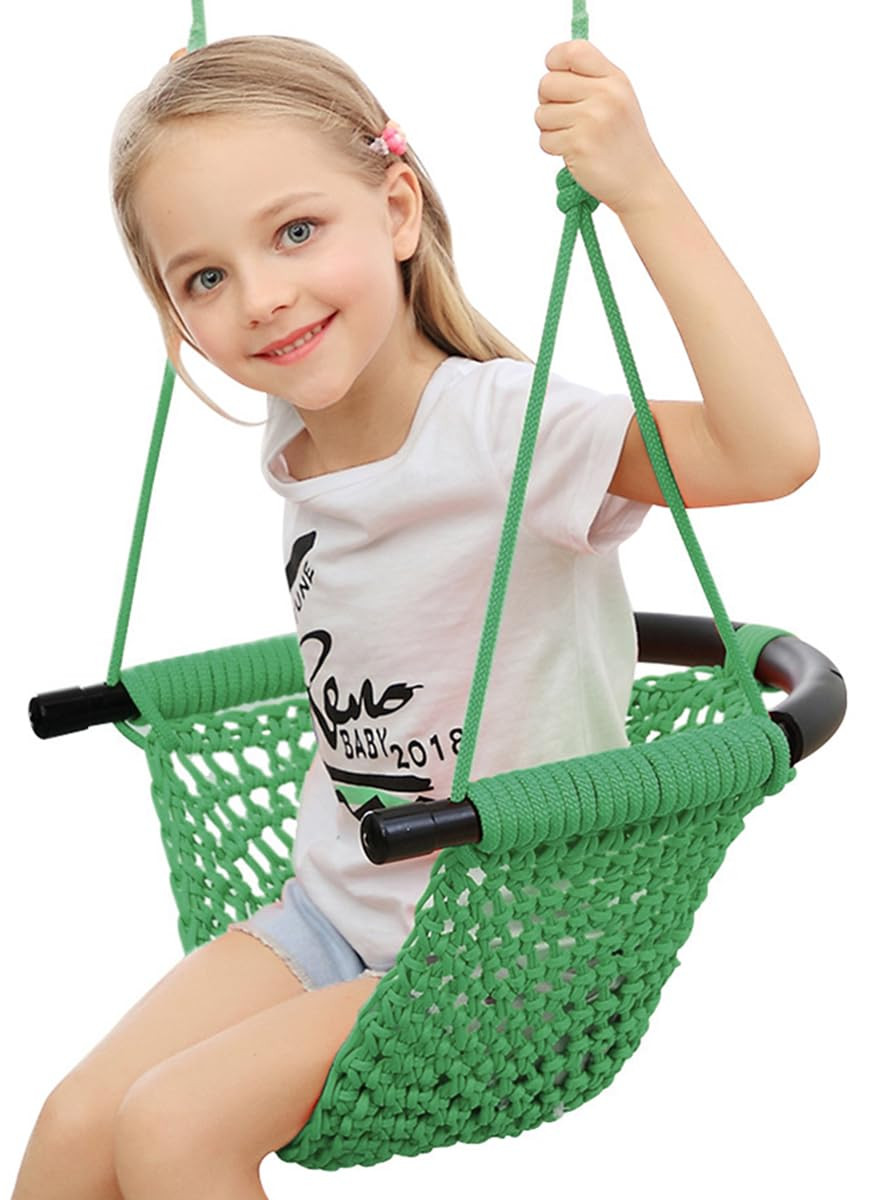 Hand-Knitting Toddler Swing, Swing Seat for Kids with Adjustable Ropes, Little tikes Swings Set, ... | Amazon (US)