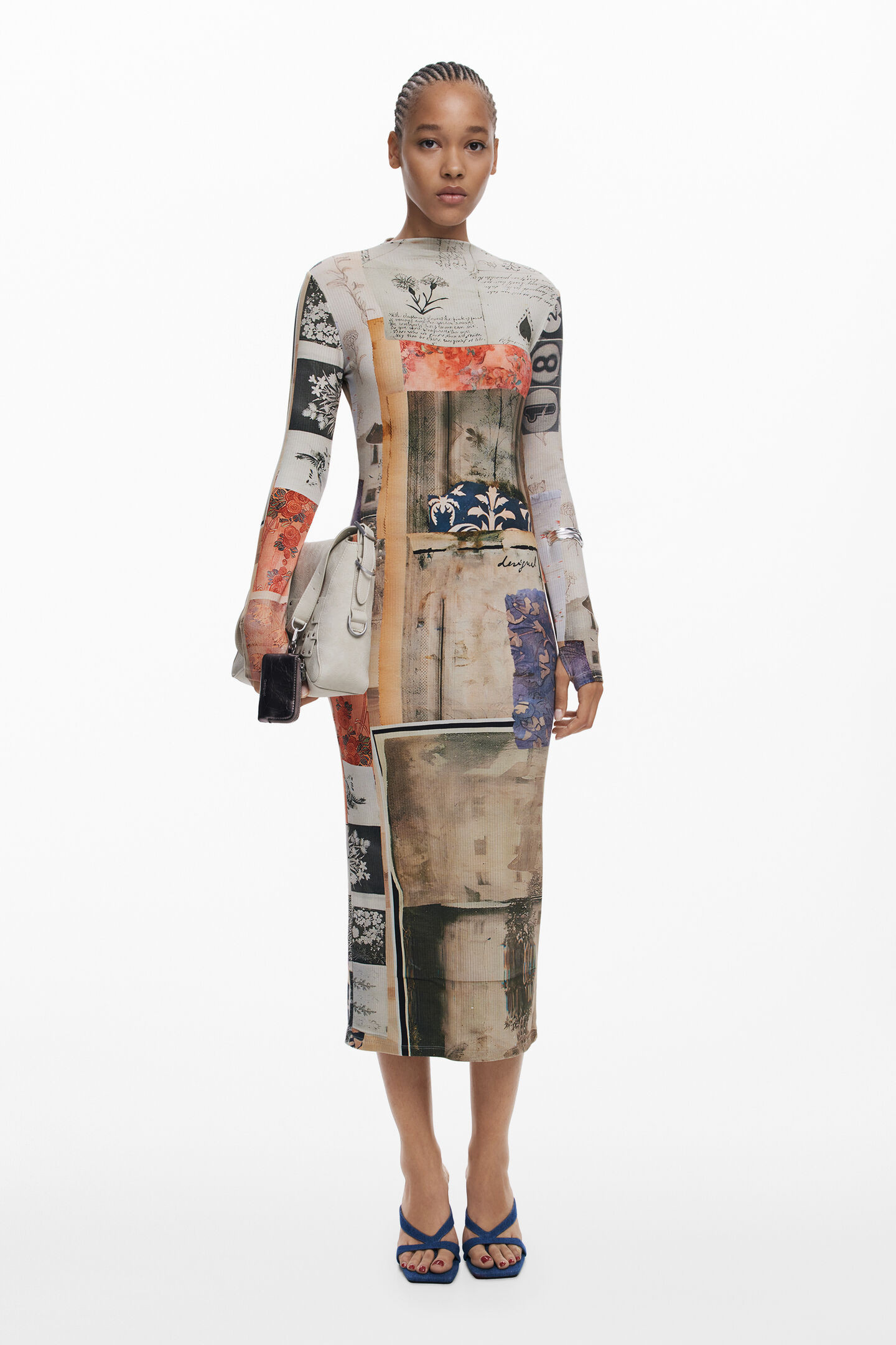 Collage fitted dress | Desigual USA,CA