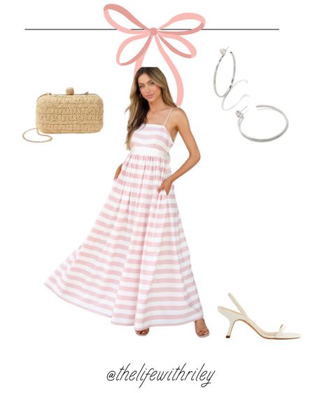 Vacation Outfit Vibes 

Vacation dress, pink and white dress, wedding guest dress, white shoes, raffia bag 

#LTKstyletip #LTKSeasonal #LTKtravel