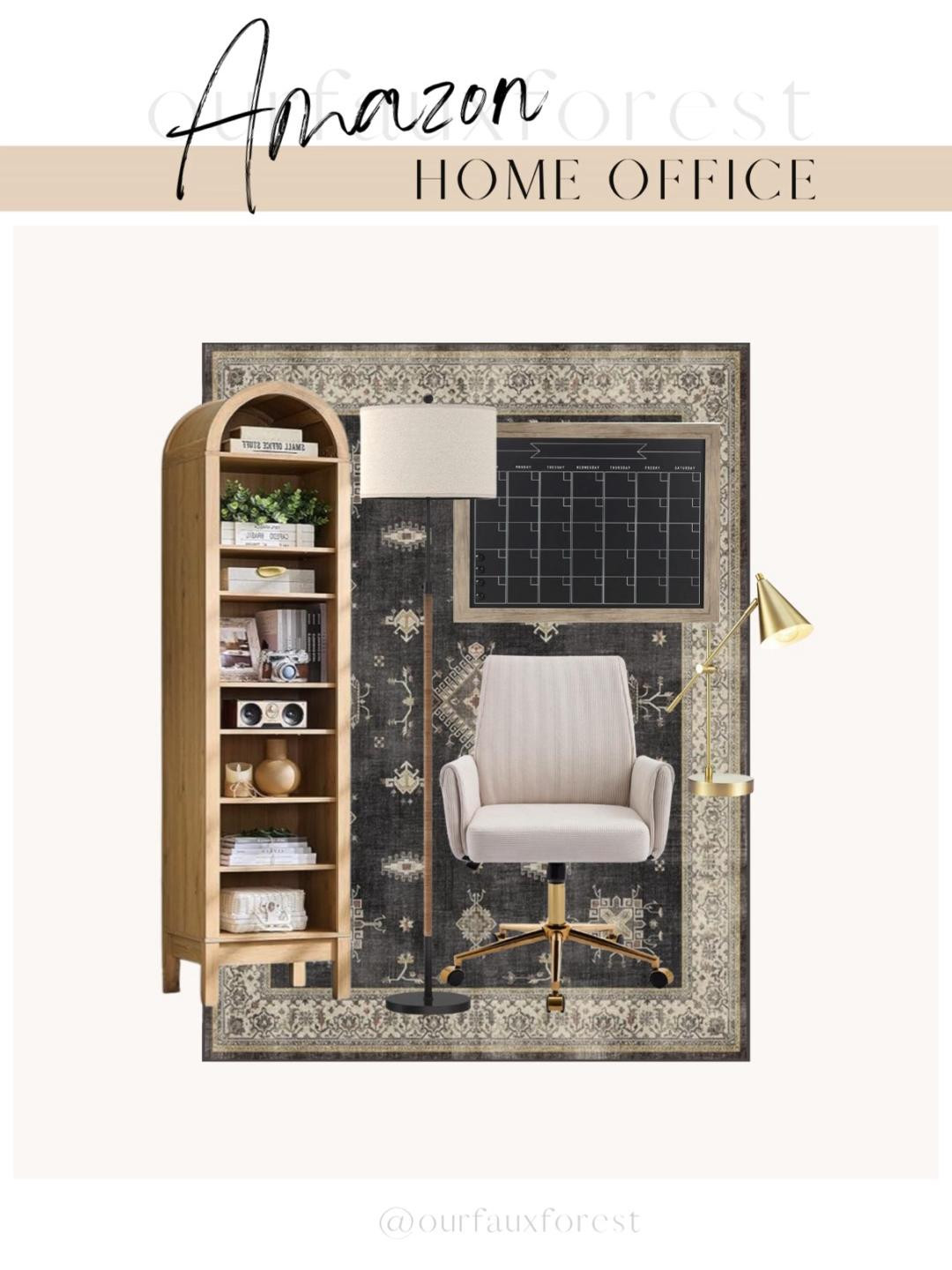 Cozy office decor update! I'm obsessed with the chalkboard in my office. There are SO many fun pens to use on it (I'm a color coder!) Fall seems to be the time when I finally am able to breathe and get things back in order and it always starts in my office!

Arched bookcases are also my favorite - can you tell?

The material on this office chair is soft and easy to clean!

All of these have FAST shipping!

#LTKOffice 

 #LTKHome #LTKFindsUnder100