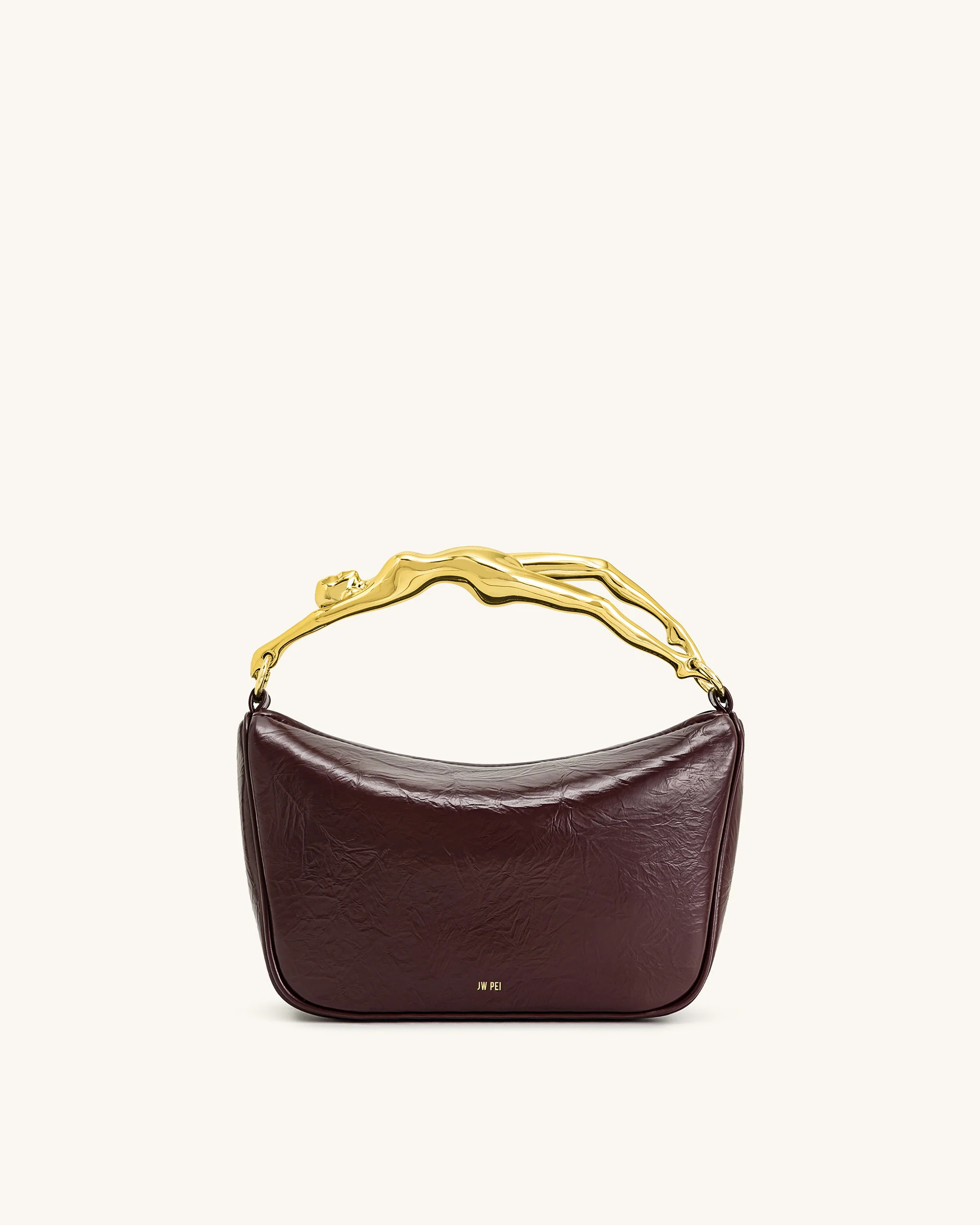 Jenny Human-shaped Handle Handbag - Deep Burgundy | JW PEI US