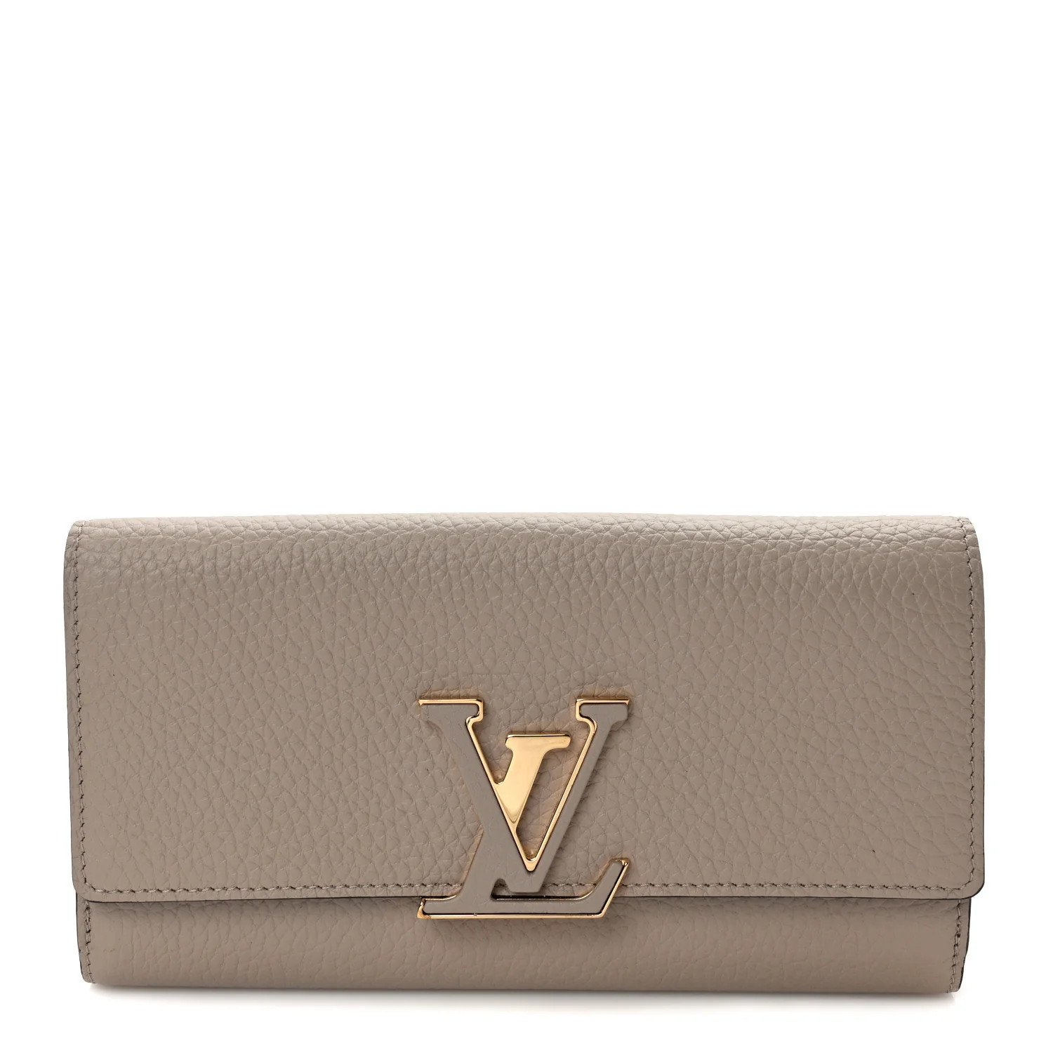 Taurillon Capucines Wallet Galet | FASHIONPHILE (US)