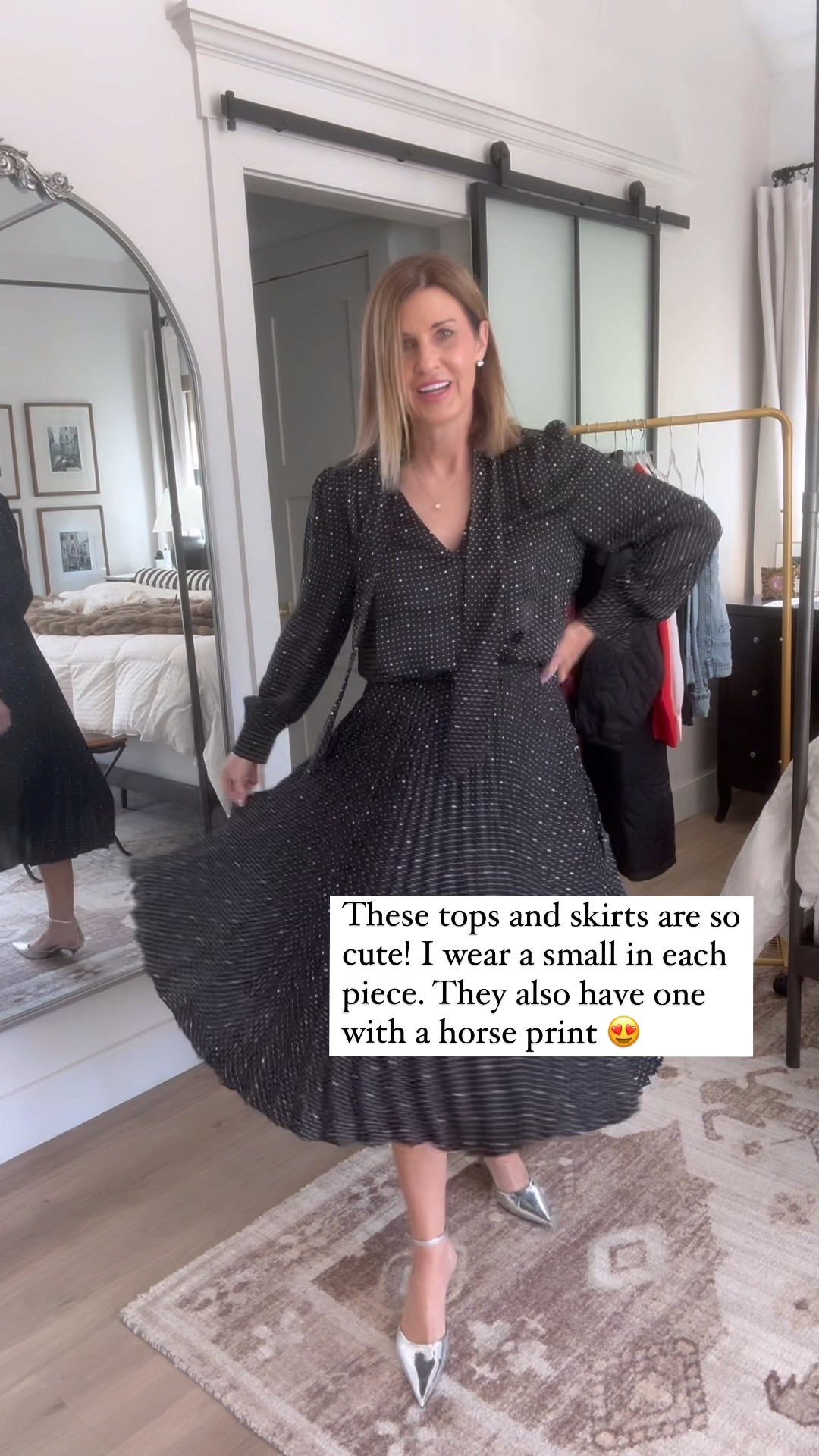 Wearing a small top and a small skirt 

#LTKStyleTip #LTKOver40 #LTKFindsUnder50