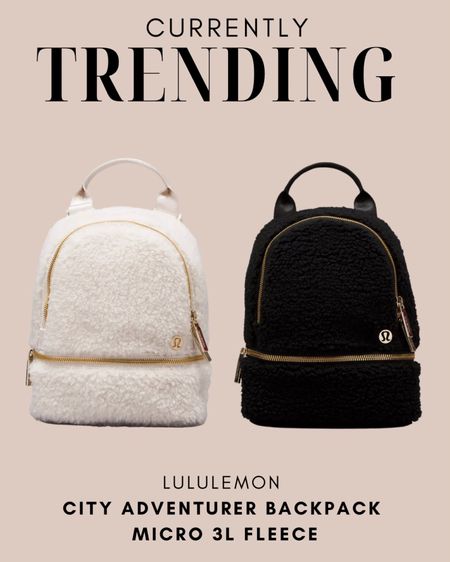 The cutest fleece Lululemon Micro Adventurer backpacks are now trending! Cutest addition to any fall outfit

#LTKitbag #LTKstyletip #LTKfindsunder100