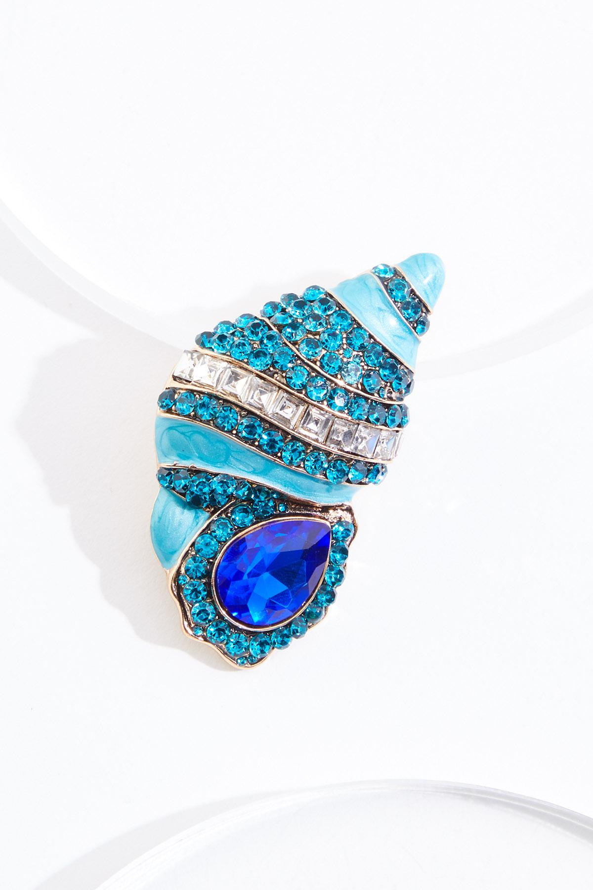 Embellished Conch Shell Brooch | Cato Fashions