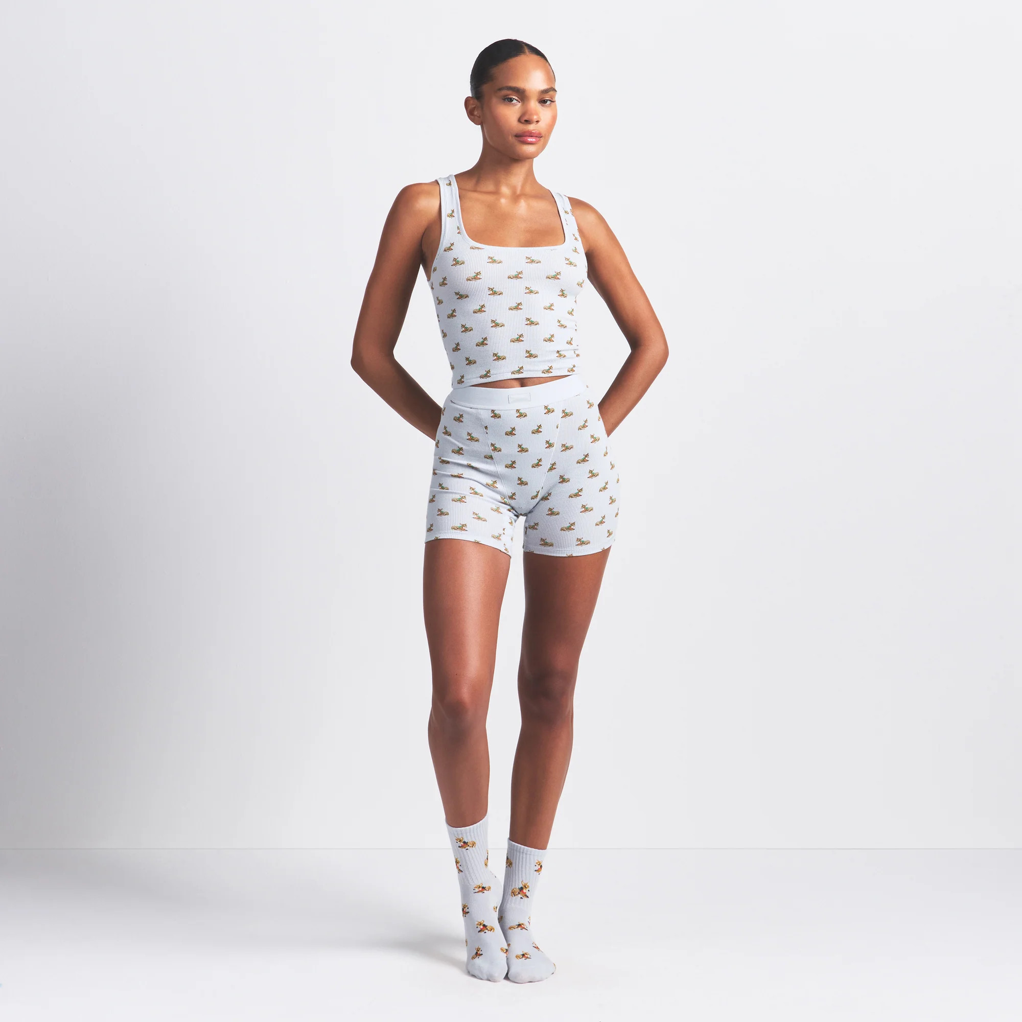 SKIMS Tank Top 3-Pack | Blue | 2XS | Cotton Rib | SKIMS (US)