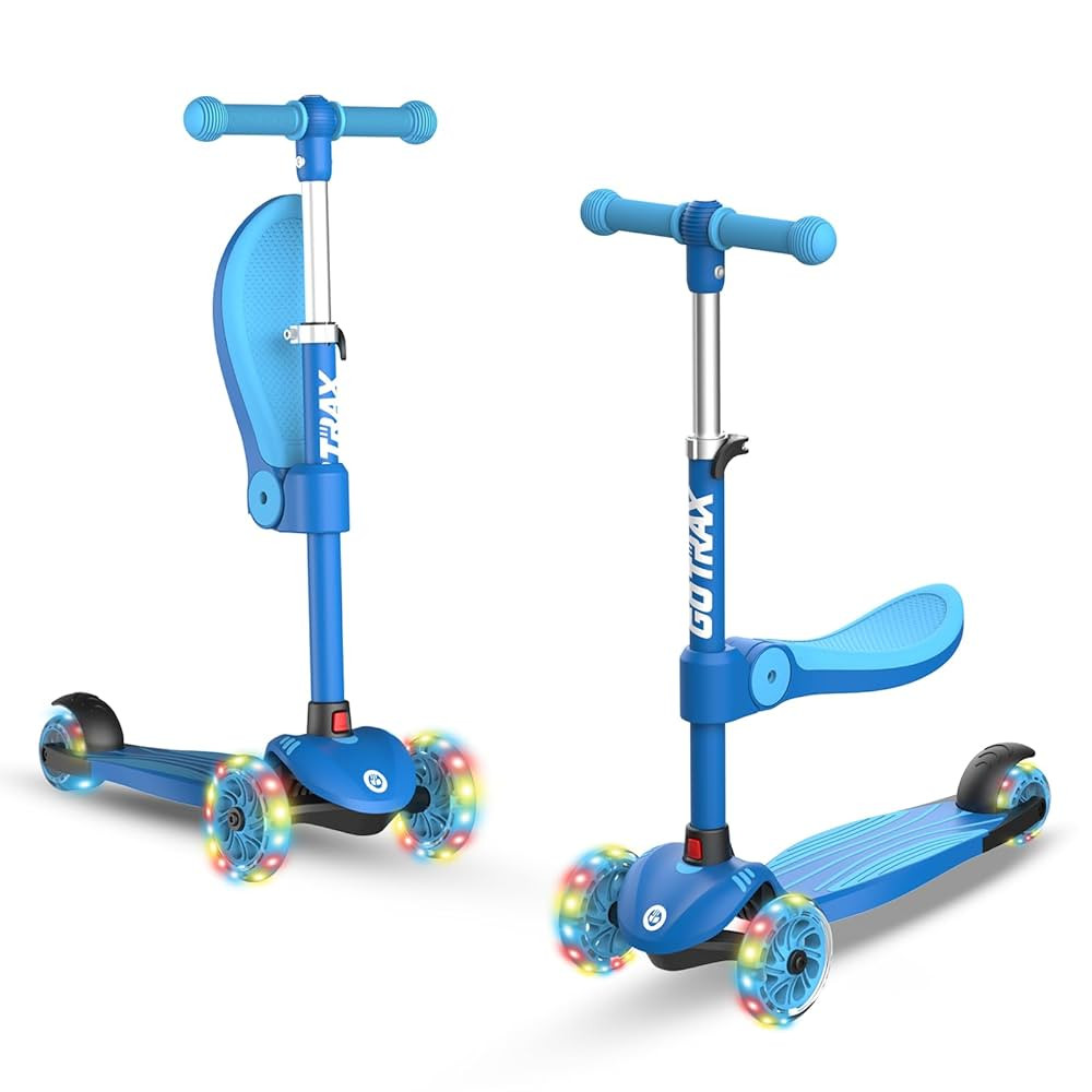 Gotrax KS3 Kids Kick Scooter, LED Lighted Wheels, Adjustable Height Handlebars and Removable Seat... | Amazon (US)