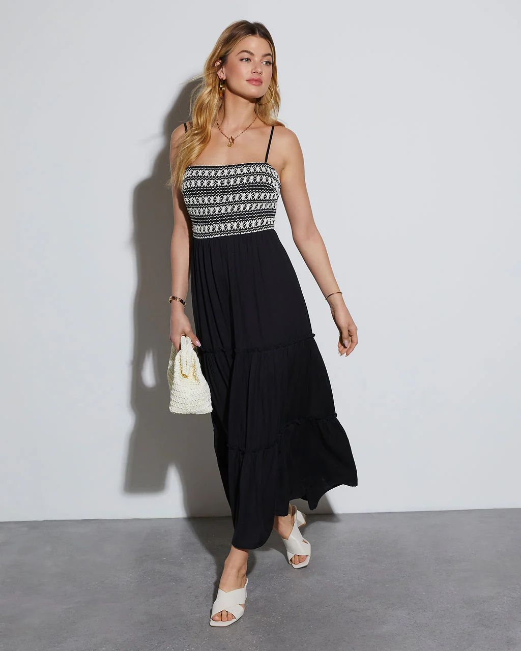 Petra Striped Tiered Maxi Dress | VICI Collection