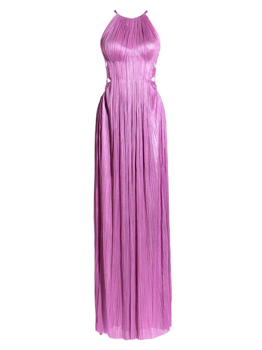 Valeria Halter Pleated Gown | Saks Fifth Avenue