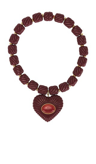 Julietta Lira Necklace in Burgundy. | Revolve Clothing (Global)