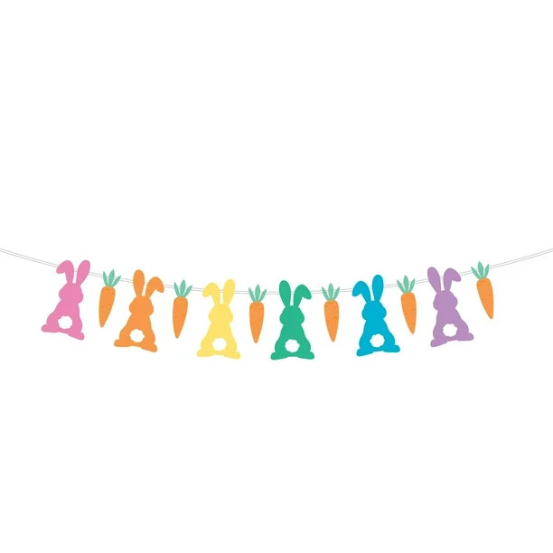 Way To Celebrate Easter Bunny Banner, 84" X 8" - Walmart.com | Walmart (US)