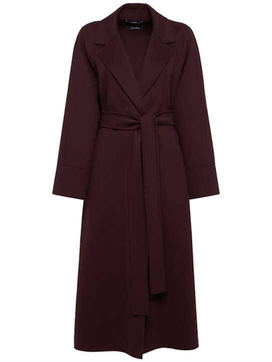 Agata belted wool long coat | Luisaviaroma