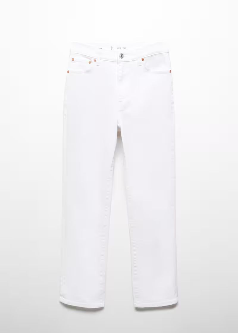 Slim crop jeans -  Dames | Mango Nederland | MANGO (NL)
