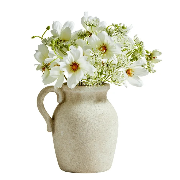 Better Homes & Garden 11"H Artificial Wild Flower in Ceramic Jug Vase | Walmart (US)