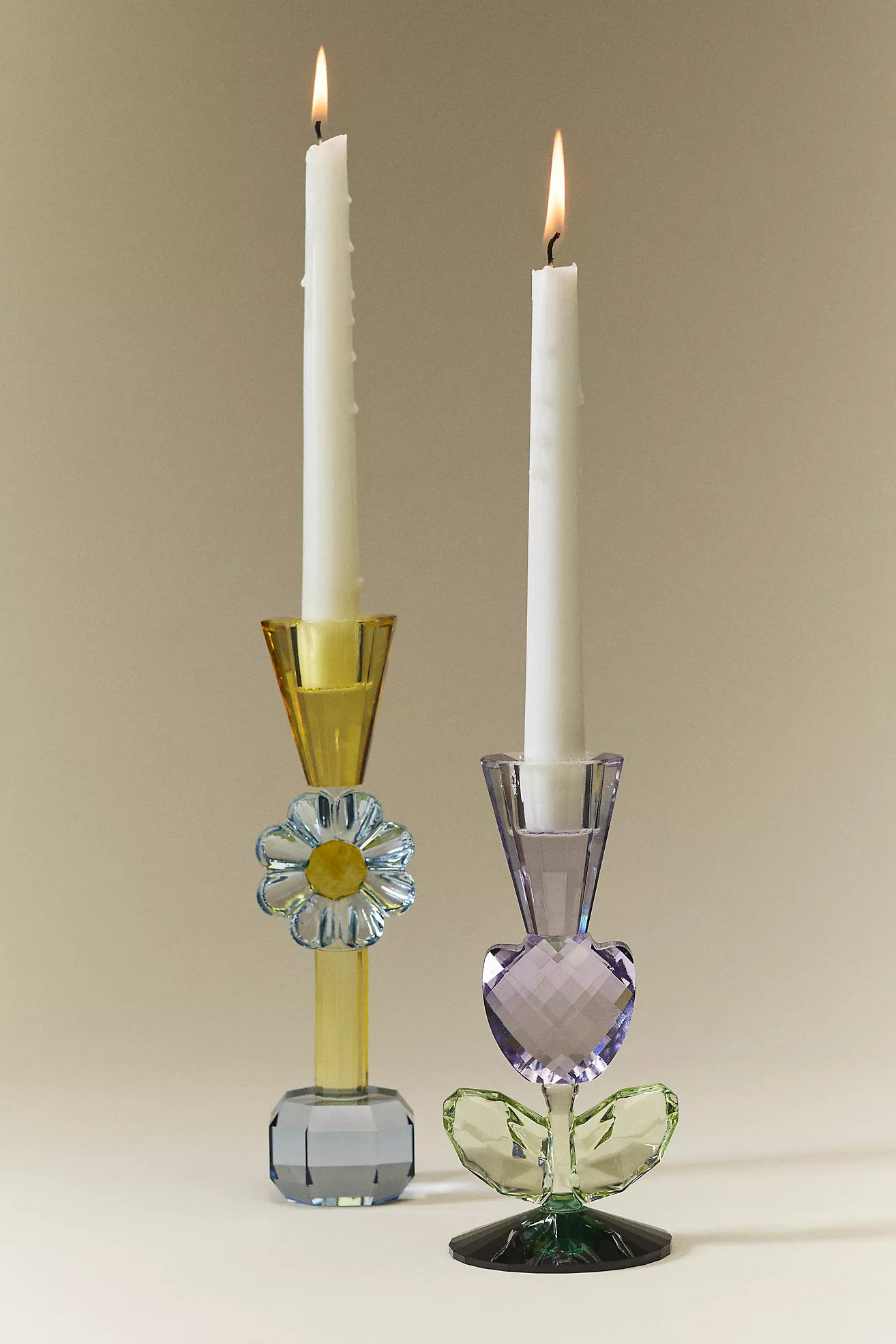Cut Glass Figural Candle Holder | Anthropologie (US)