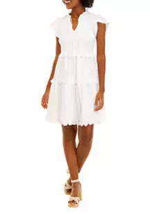 Women's Flutter Sleeve Scallop Dress | Belk