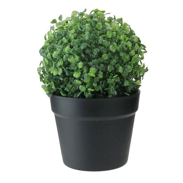 Northlight 12.5" Green and Black Potted Artificial Boxwood Spring Garden Plant | Target