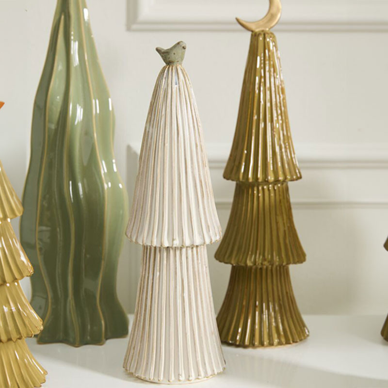 Ceramic Village Trees - White | The Company Store