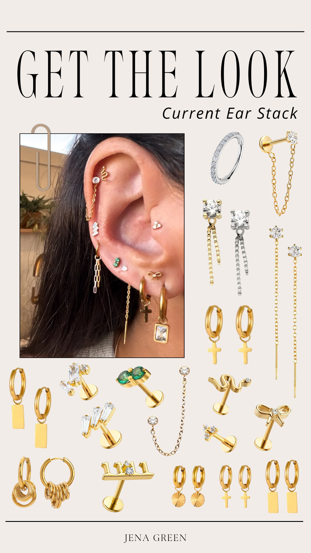 Current Ear Stack | Earrings | Everyday Jewelry | Everyday Earrings 

 #LTKSeasonal