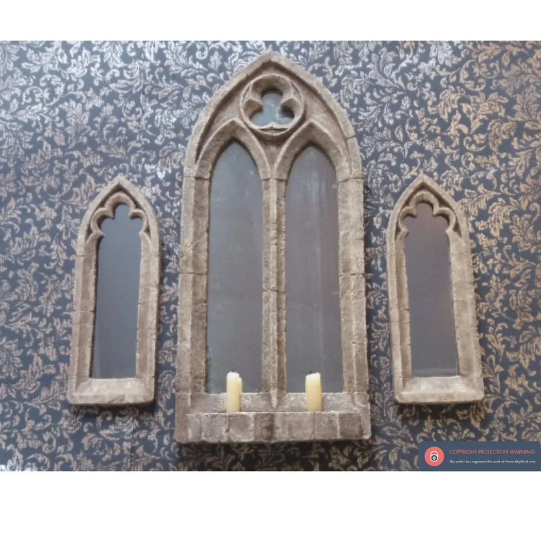 Stunning Set of Three Gothic Mirrors - Etsy | Etsy (US)