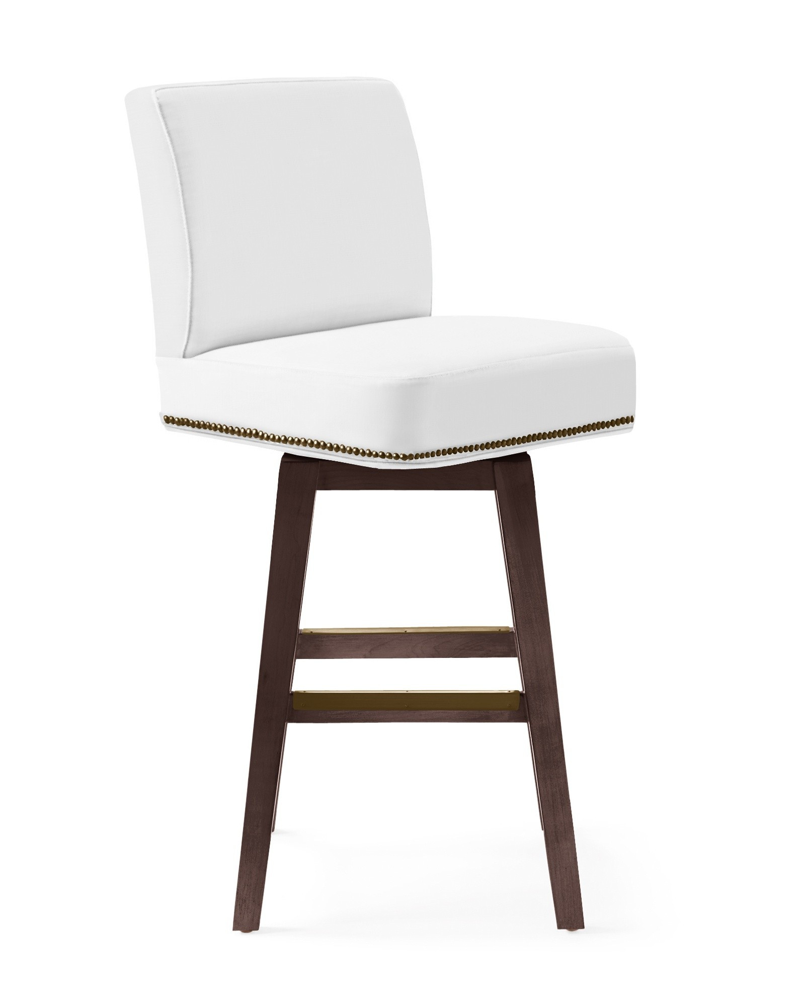 Ross Swivel Bar Stool with Nailheads | Serena and Lily