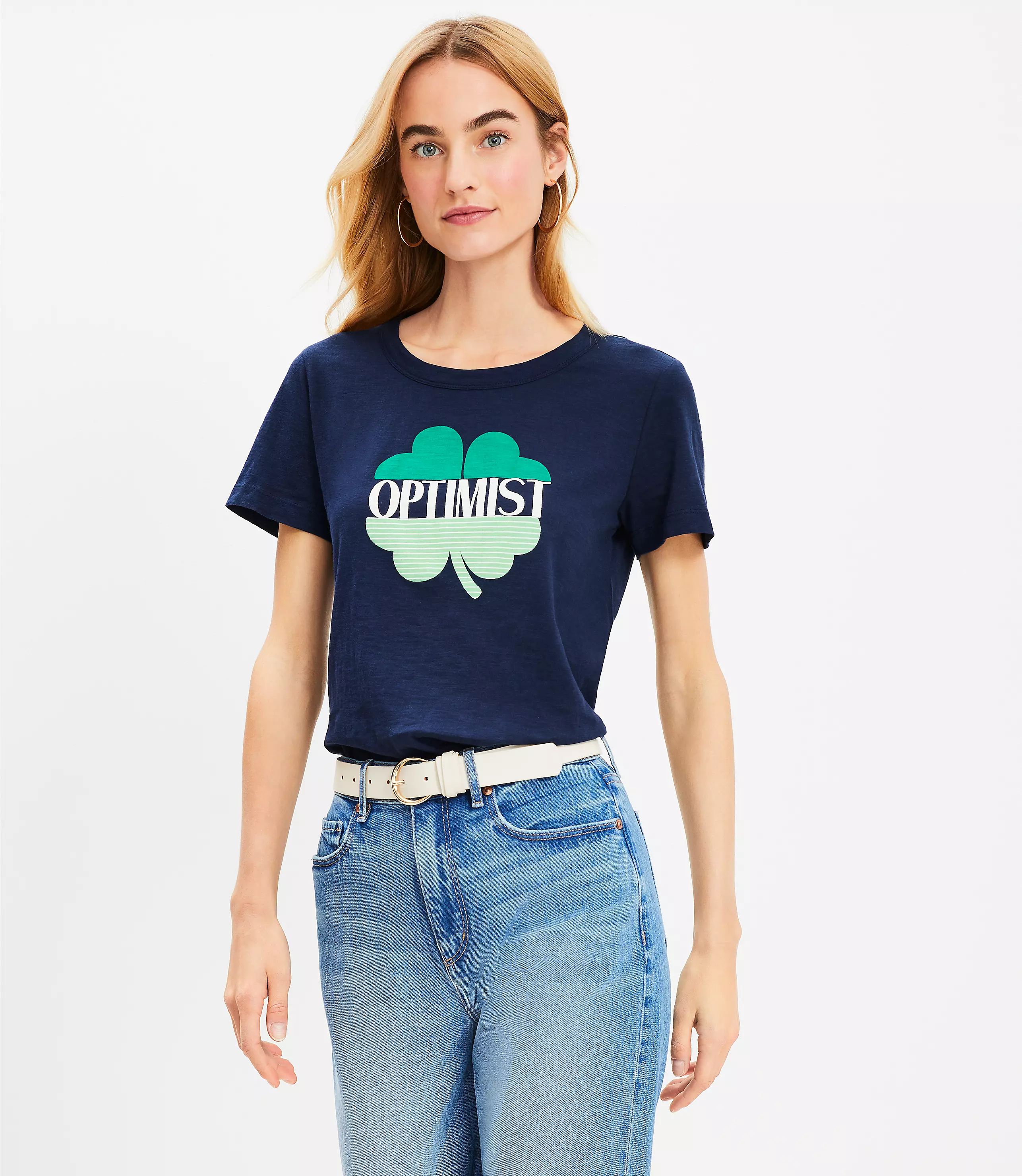 Optimist Clover Everyday Crew Tee | LOFT