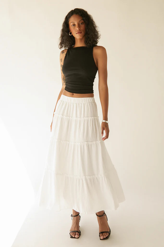 FOUR TIERED MAXI SKIRT | OAK + FORT