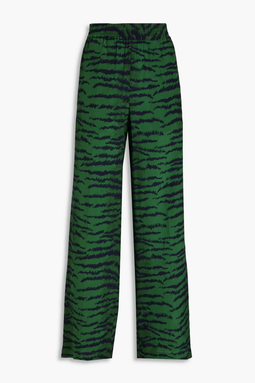 Tiger-print silk crepe de chine wide-leg pants | The Outnet (US and CA)