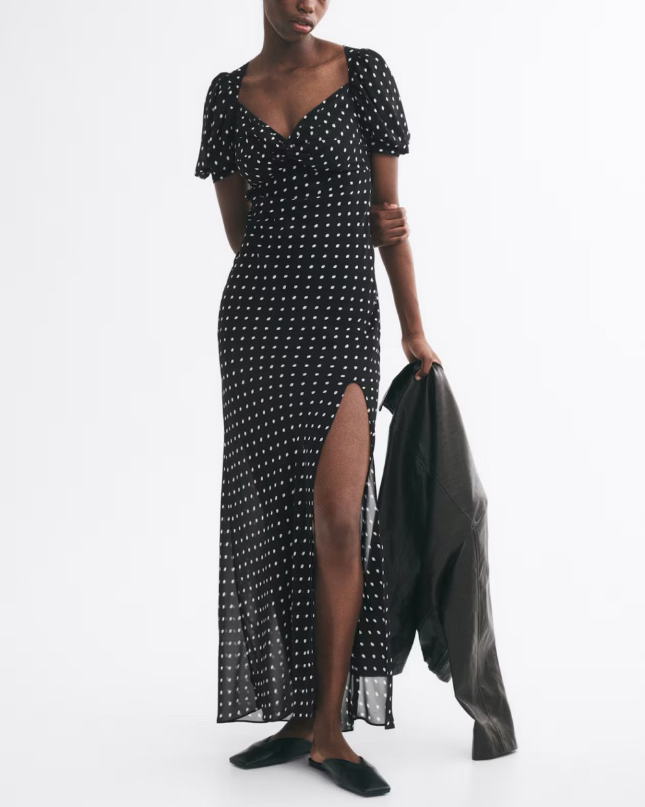 Black and white polka dot puff sleeve maxi dress

#LTKSeasonal