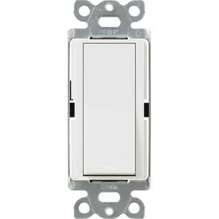 Lutron Claro On/Off Switch, 15 Amp, Single Pole, CA-1PS-WH, White CA-1PS-WH - The Home Depot | The Home Depot