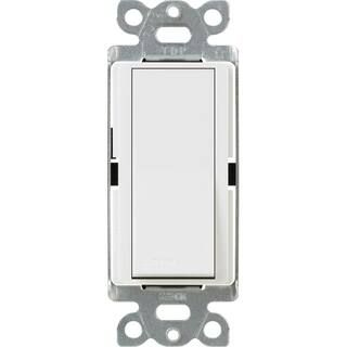 Lutron Claro On/Off Switch, 15 Amp, Single Pole, CA-1PS-WH, White CA-1PS-WH - The Home Depot | The Home Depot