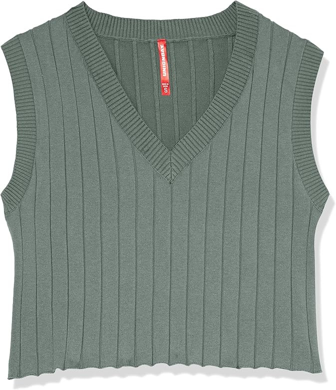 UNIONBAY Women's Cropped V-Neck Sleeveless Sweater | Amazon (US)