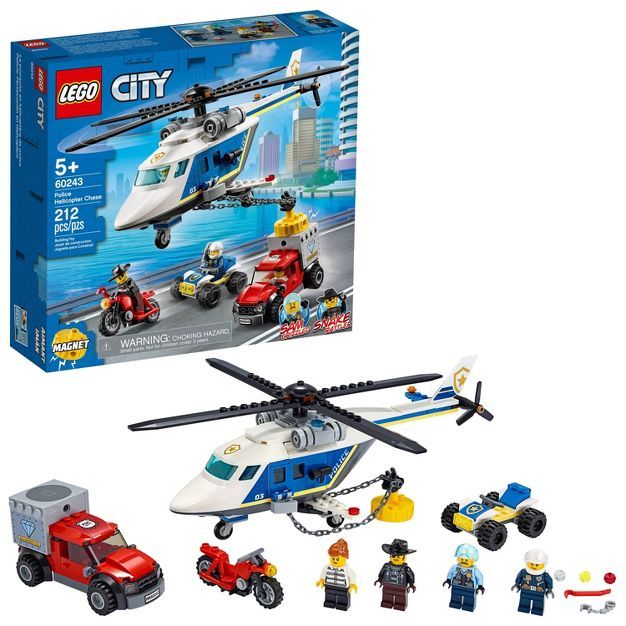 LEGO City Police Helicopter Chase Building Sets for Kids 60243 | Target