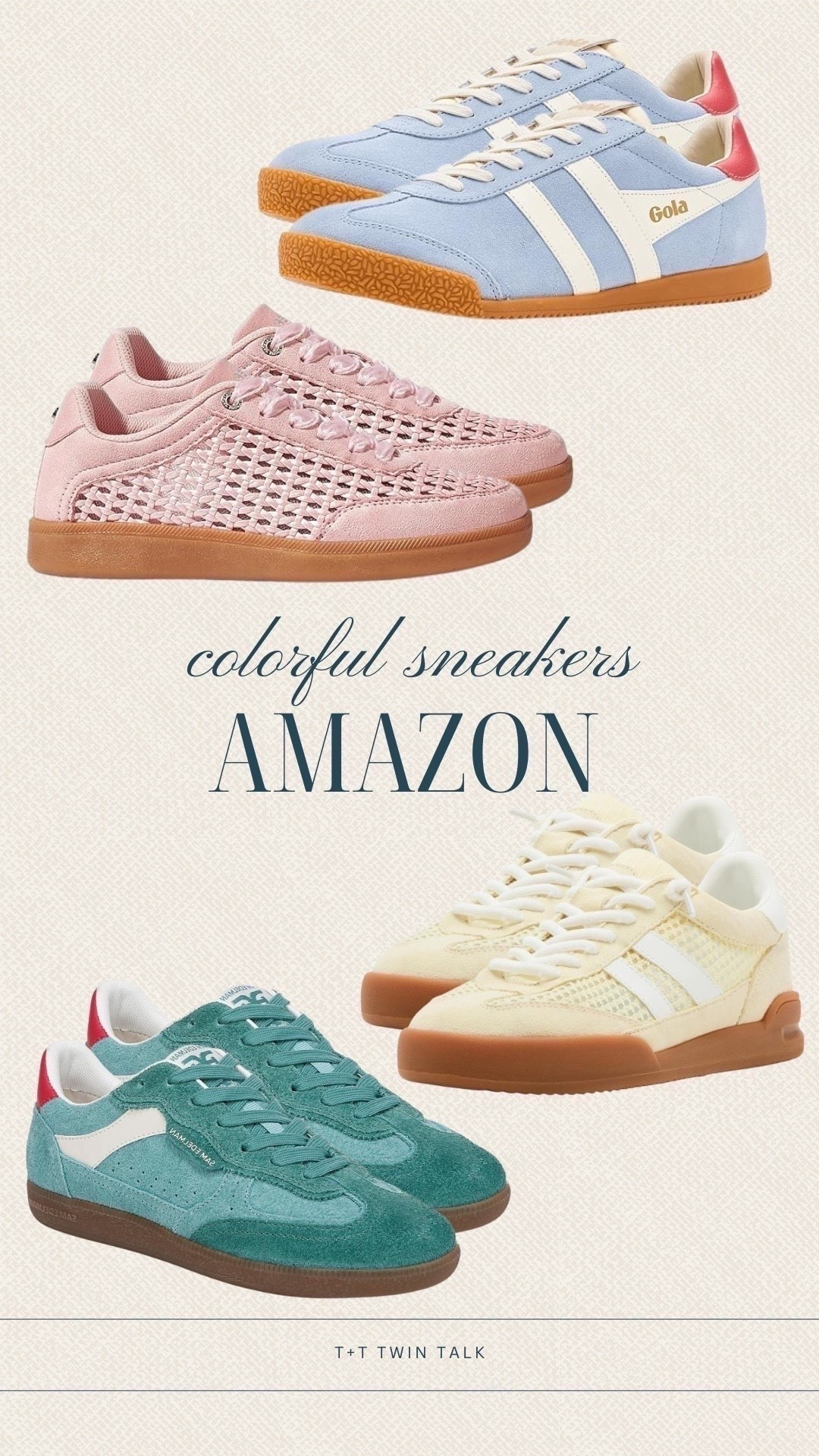 A colorful pair of sneakers is such a fun way to add a little personality to your everyday outfits. These styles are easy to wear with shorts, dresses, jeans, and all of your favorite casual looks while keeping you comfortable throughout the day. They’re a fun addition to any wardrobe and an easy way to brighten up your look.

#LTKSeasonal #LTKOver40 #LTKMidsize