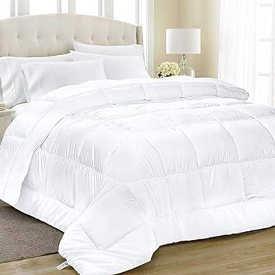 Equinox Comforter - White Alternative Goose Down Duvet (King 102" x 90") - Hypoallergenic, Plush ... | Amazon (US)