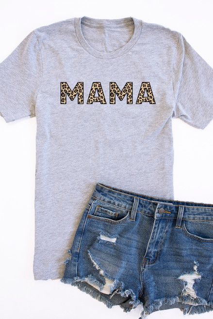 Mama Animal Print Graphic Tee | The Pink Lily Boutique