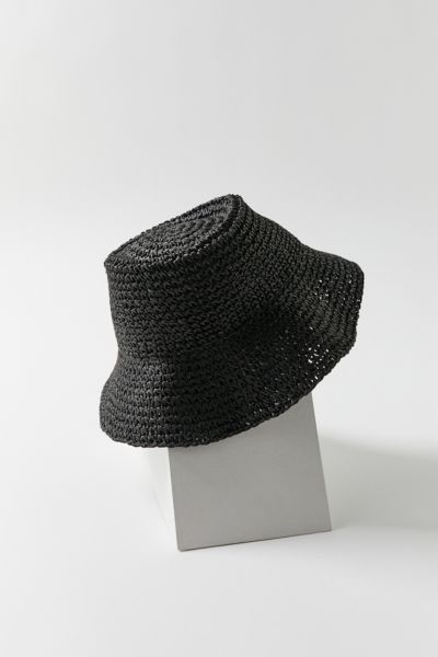 UO Mae Straw Bucket Hat | Urban Outfitters (US and RoW)