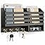 FifthQuarter Key and Mail Holder Wall Mount with Drawer and 6 Sturdy Hooks | Wooden Entryway Orga... | Amazon (US)