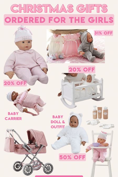 Pottery barn kids toddler girl little girl gift ideas. Baby doll carrier baby doll 18” bitty baby American girl crib oral stroller baby clothes. All on major sale! 

#LTKkids #LTKGiftGuide #LTKHoliday