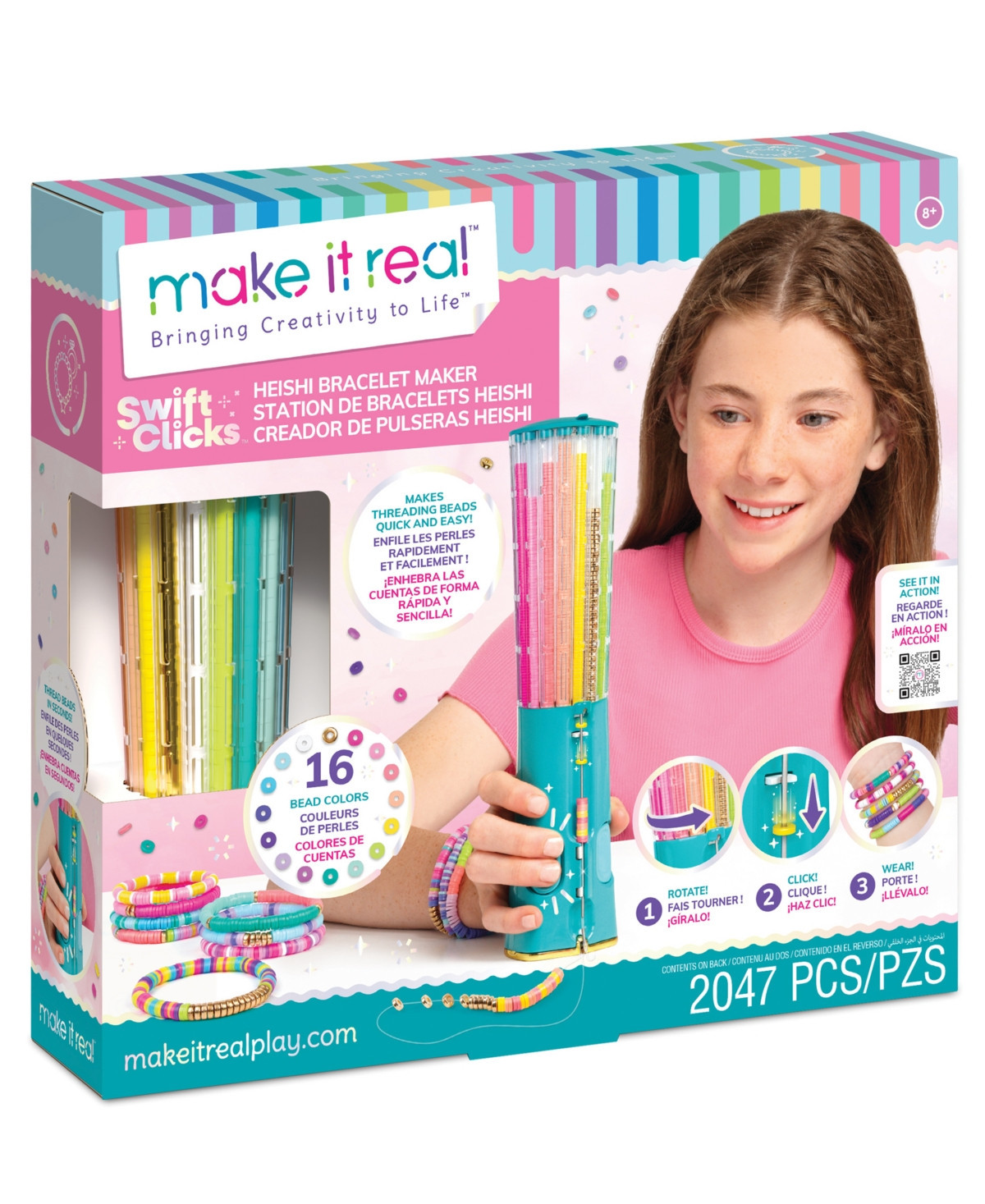 Make It Real Swift Click Heishi Bracelet Maker - Multi | Macy's