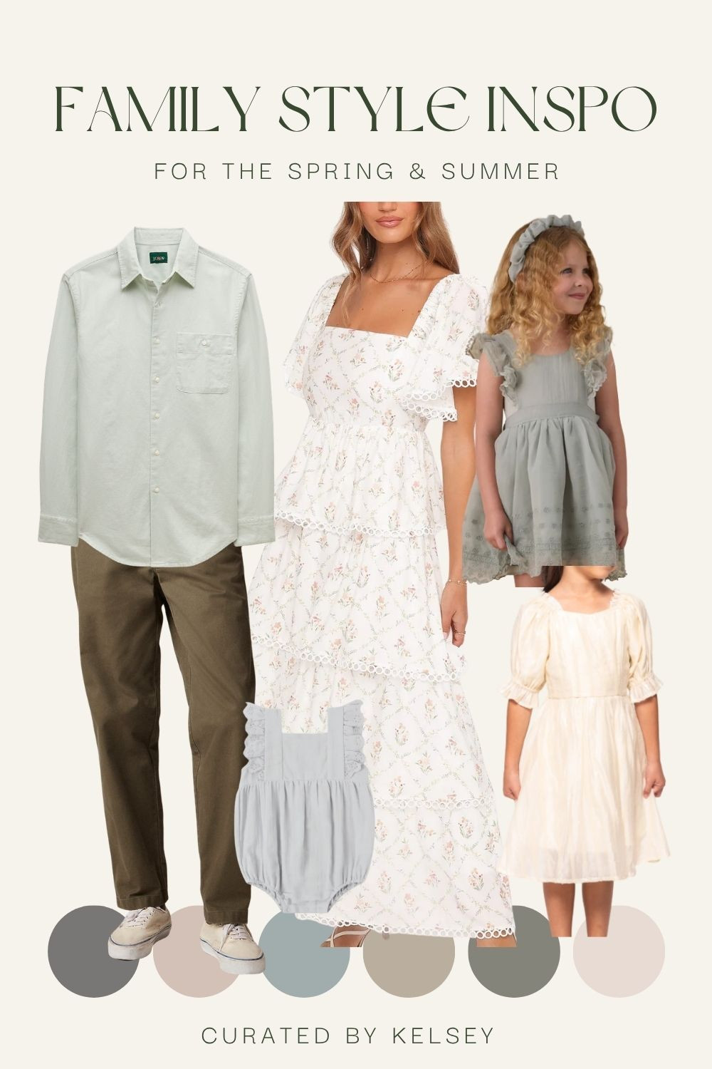 Mint, sage, and cream — this palette is so soft and dreamy for spring family photos 🌱 Mom's white floral eyelet maxi is absolutely gorgeous and the kids' sage and cream coordinating pieces are just perfection. Dad's mint button-down with olive trousers keeps it casual but polished. This one is giving garden party energy and I am HERE for it 🤍 All pieces linked below!

#LTKfamily #LTKkids #LTKbaby #familystyle #springphotos #familyphotooutfits #sage #mintgreen 

 #LTKMothersDay #LTKmomlife #LTKKids