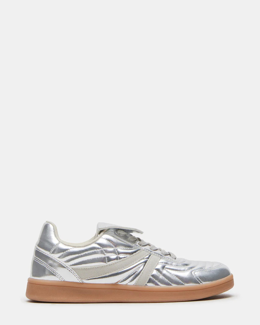MADRID Silver Low-Top Sneaker | Women's Sneakers | Steve Madden (US)