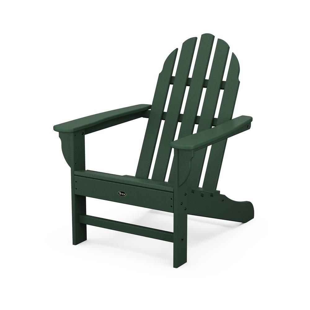 POLYWOOD Cape Cod All-Weather Rainforest Canopy Plastic Adirondack Chair | The Home Depot
