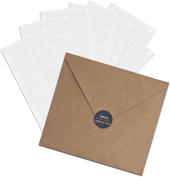 Fluxynara Double Sided Adhesive Tabs, 1 inch Square, Clear, Refill Pack of 70, for Wall Mounting ... | Amazon (US)