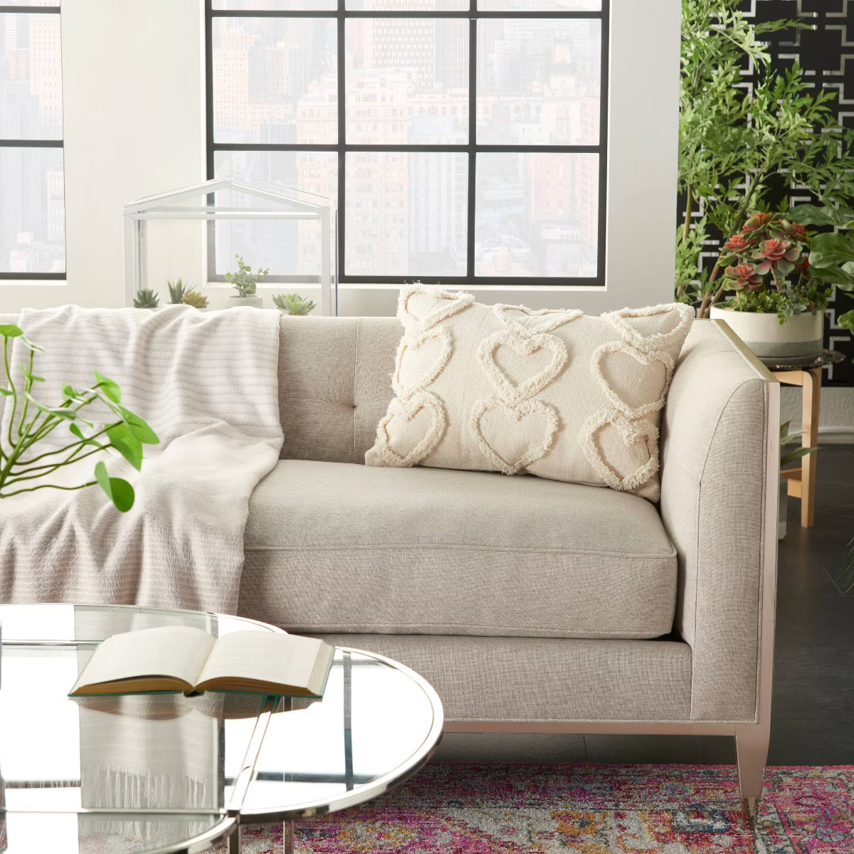 14"x20" Oversize Life Styles Raised Hearts Lumbar Throw Pillow - Mina Victory | Target