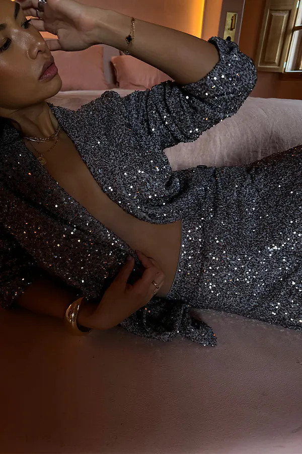 Gunmetal Sequin 54 Blazer | Never Fully Dressed US