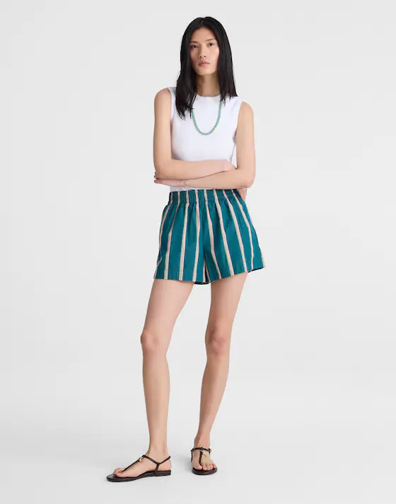 Madewell x Shopbop Pull-On Shorts in Poplin | Madewell