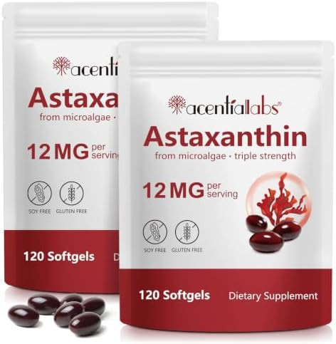 Xaarty 2Pack Premium Astaxanthin 12mg, Antioxidant Supplement for Eye, Joint, Skin Health,Microal... | Amazon (US)